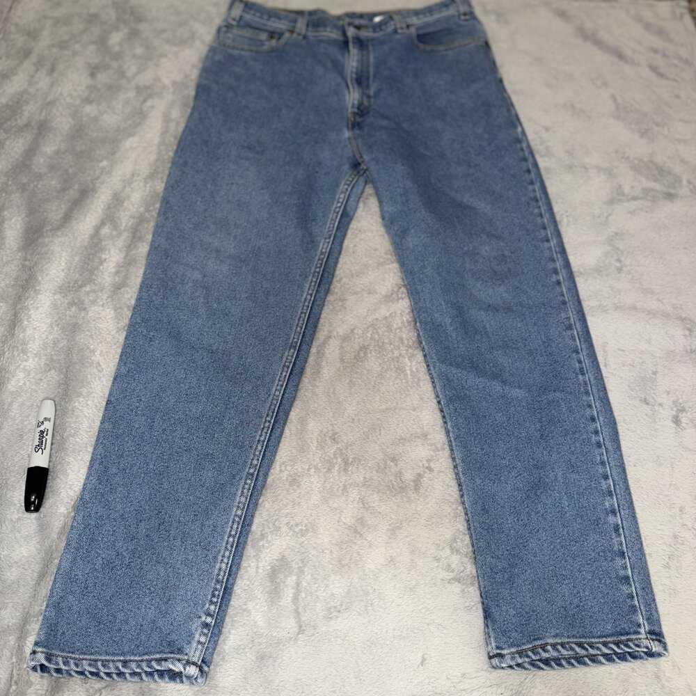Vintage Levis 540 Relaxed Fit Jeans Mens 36x30 Made in USA Orange Tab Light Wash